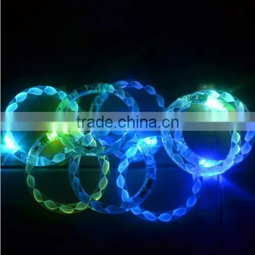 LED Helix Flashing Light Up Glow Fashion Rave Party Bracelet Bangle Wristband