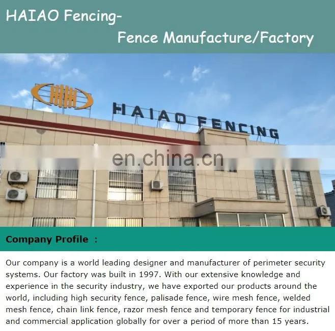 Factory supply garden fence double wire mesh fence