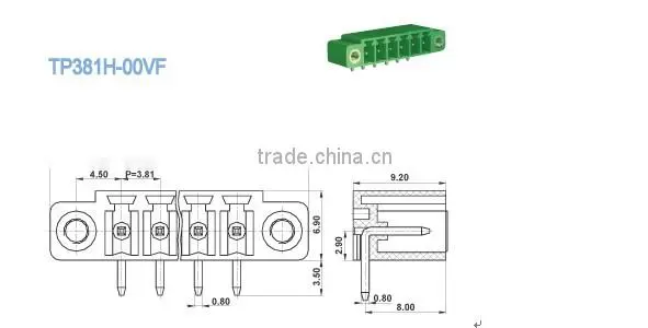 Pluggable Terminal Block 3.81mm male terminal block