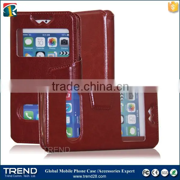 high quality smartphone universal magnetic wallet flip leather case