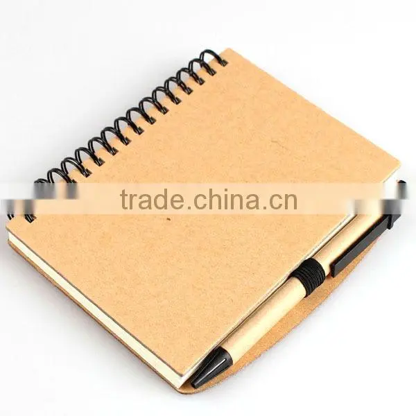 School hardcover notebook spiral notebook with pen recycled notebook with pen