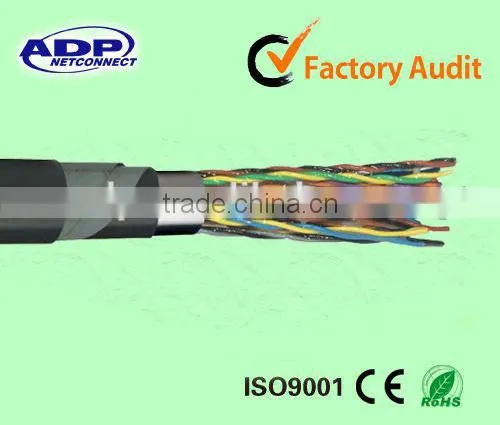 outdoor direct burial 50/100/200/300 pairs cat3 jelly filled armoured telephone cable