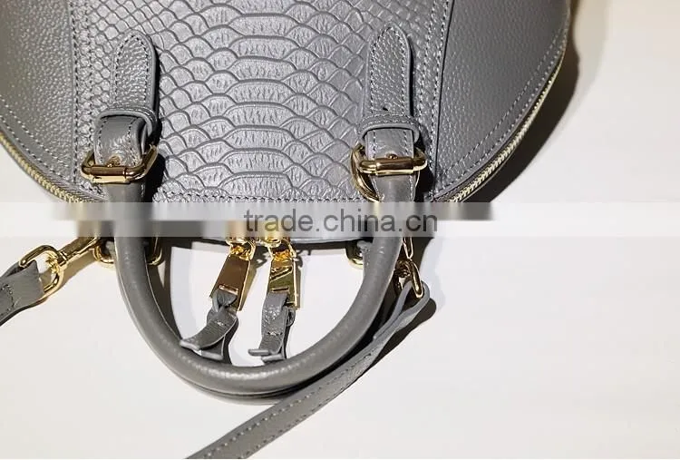 Hot selling wholesale custom ladies embossed python leather handbag tote bag for women