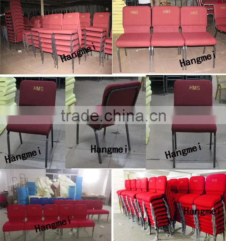 cheap modern stackable church chairs in red on sale made in China