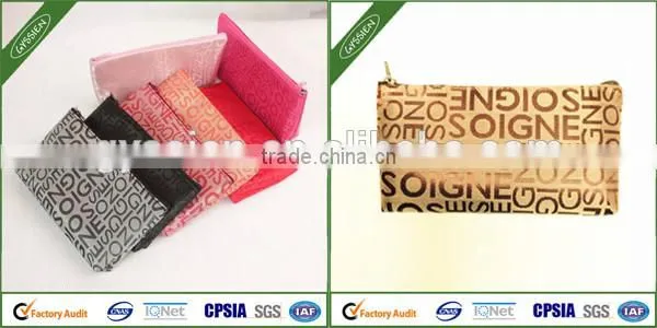 golden-brown dots small makeup bag