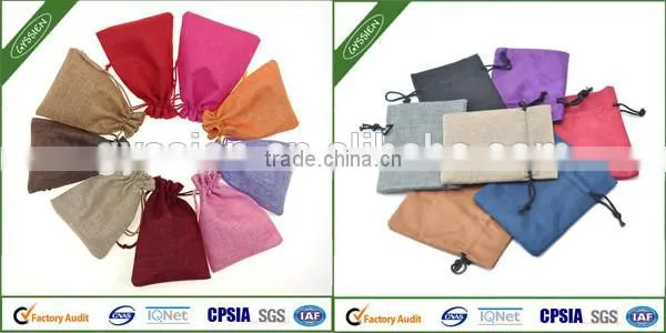 promotional jute drawstring bag