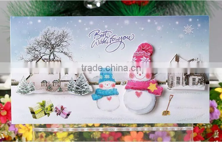 Winter snowman stereo CARDS beautiful Christmas CARDS greeting card message card gift card