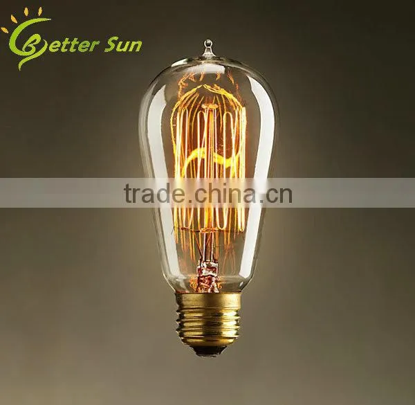 Aged Steel Edison Bulb Wall Light