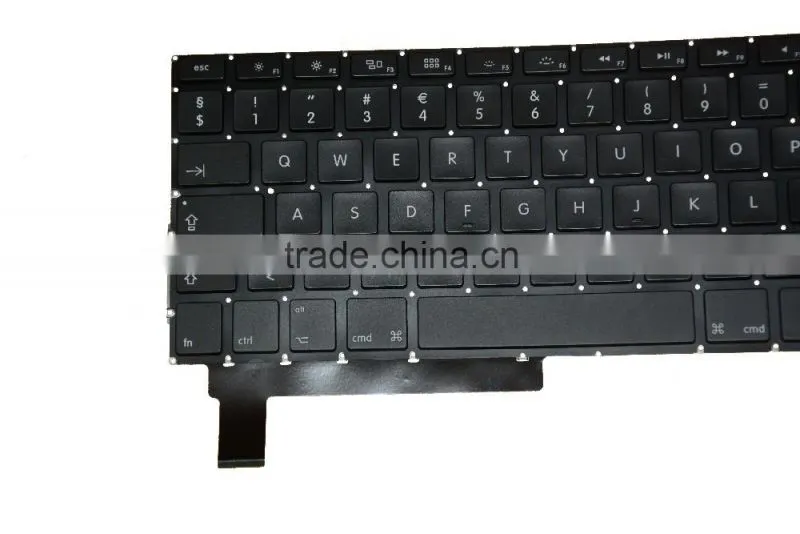 DK Danish Laptop keyboard Replacement Parts For Macbook Pro A1286 2008-2012
