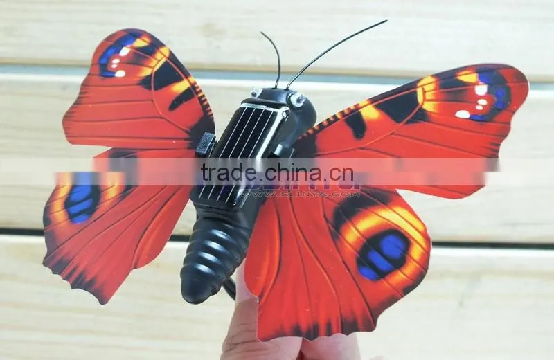 Inner Motor Drive Keep Butterfly Fan Color Wing Flying Best Solar Insect Beast Toys