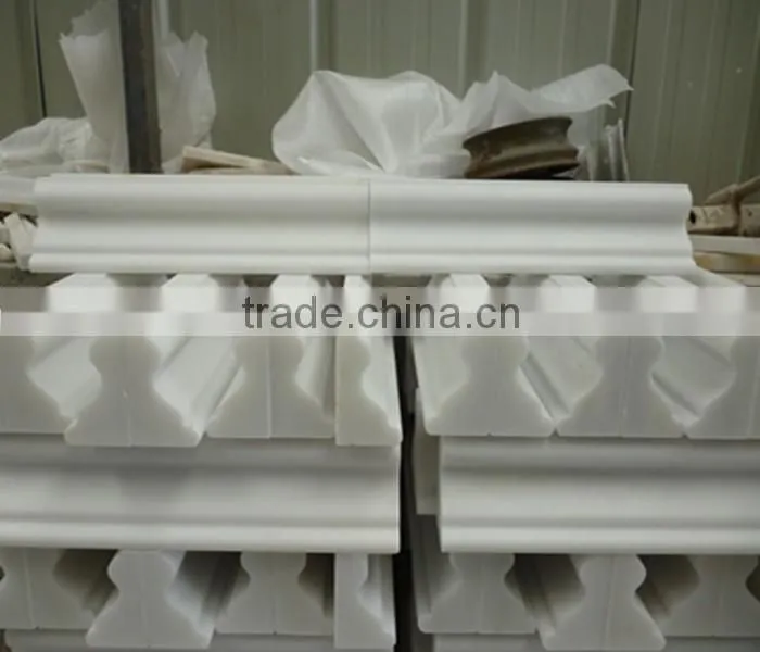 Pure white marble border