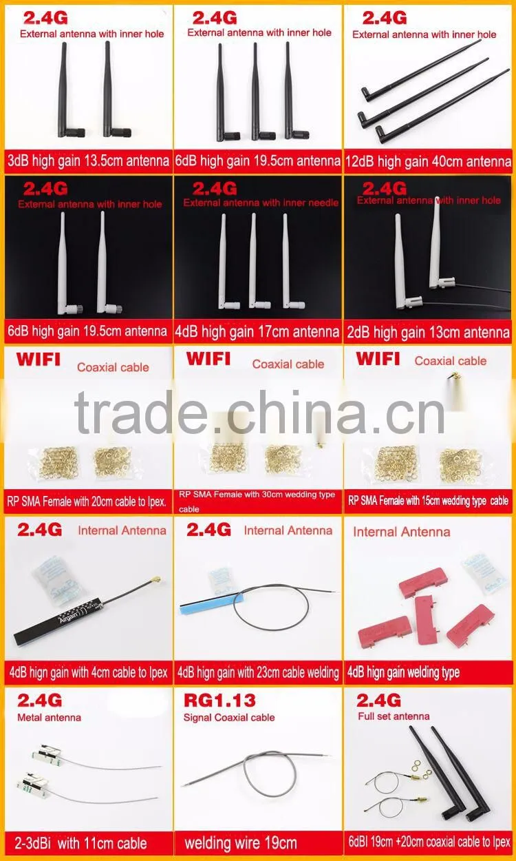 Hot sale!! 3dBi High Gain 2.4g Wifi Antenna SMA Connector For Modems/Routers