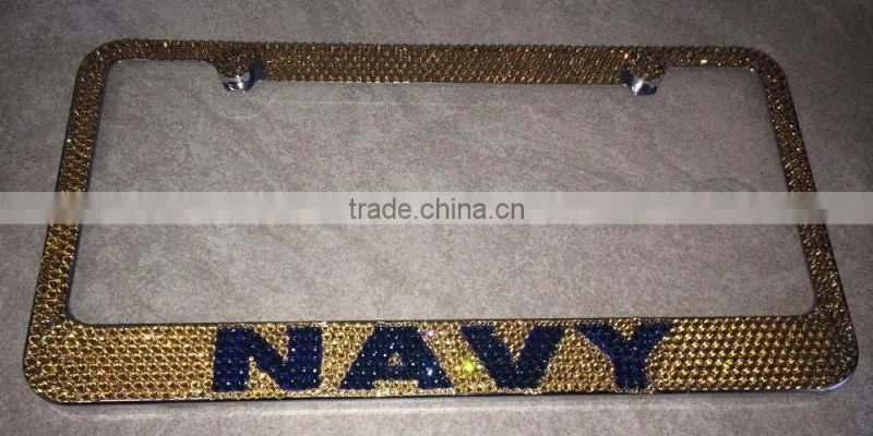 Custom Color OMBRE Crystal BLING License Plate Frame