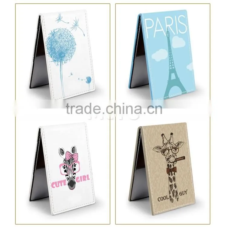 Creative lady makeup mini portable mirror compact with logo