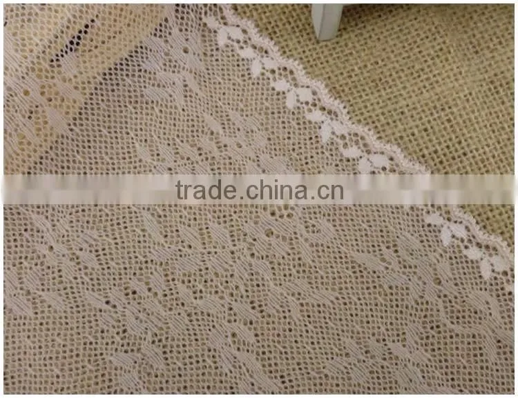 China Factory Fashion New Design Wide 9.64" Eslatic Skin Color Soft Spandex Nylon Warp Knitted lace trim