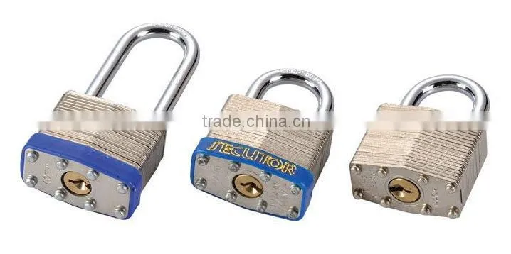 Single Locking Brass Cylinder Cheap Laminated Steel Padlock