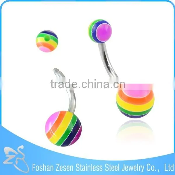 Colorful Belly Button Navel Rings Titanium Belly Rings Resin Belly Rings