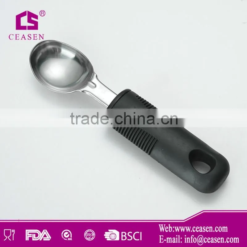 Stainless steel ice cream spoon with PP handle