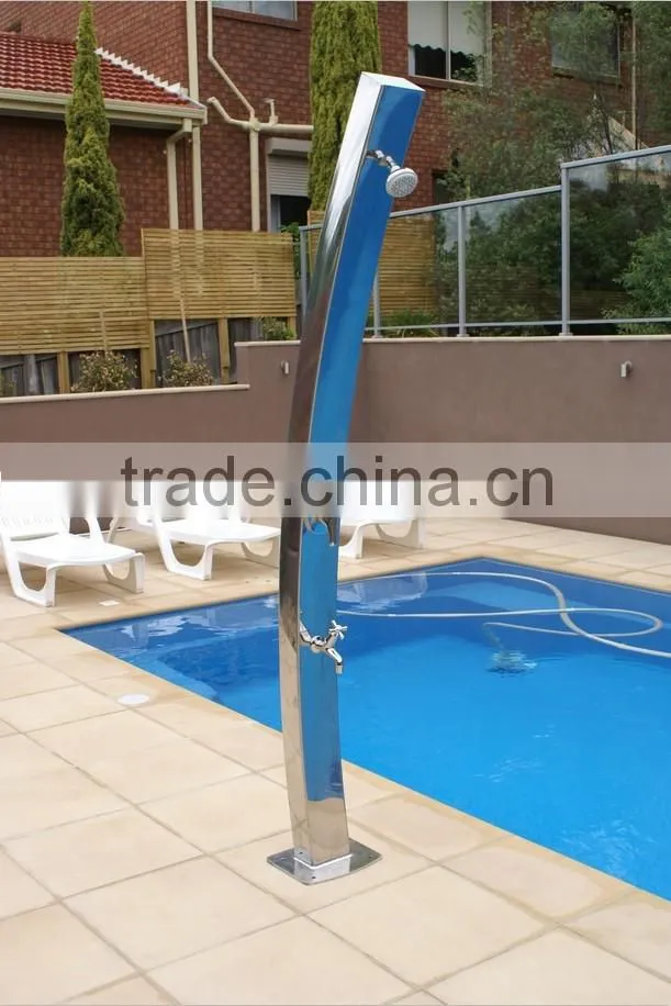 Audemar 3MM Thick Aluminum Or 2.5MM Stainless Steel Curve Outdoor Shower Accessories