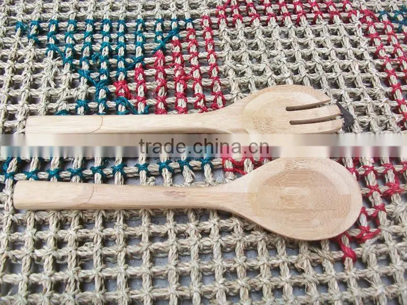 spun bamboo salad servers
