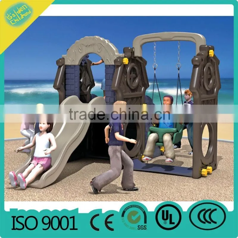 Baby plastic slide with swing indoor play set children plastic slide