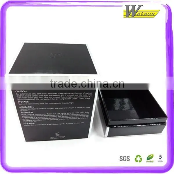 High-quality Cardboard Custom Lid/Bottom Packaging Printed Black Gift Box