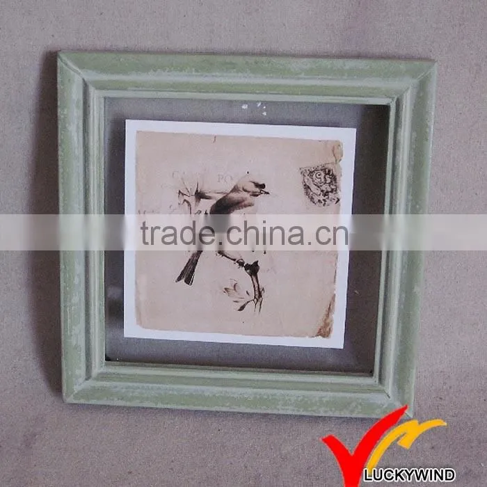 import bird rustic picture frame painted