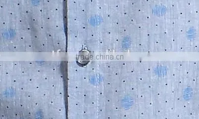 Fashion design special button blue work man shirt