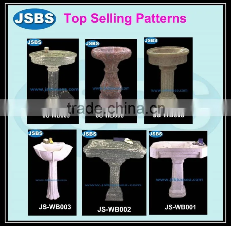 hand carved small stone bathroom pedestal sinks