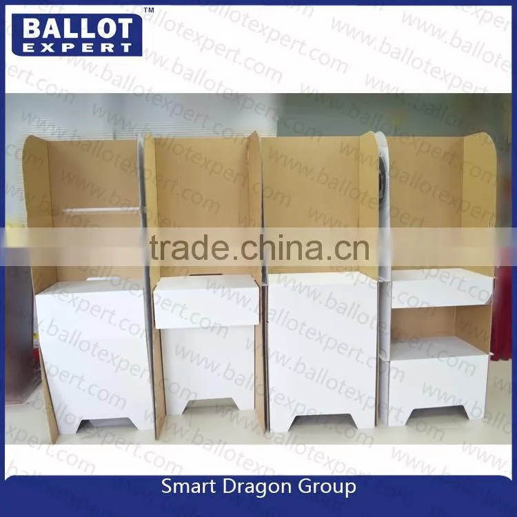 corrugated cardboard voting display stand