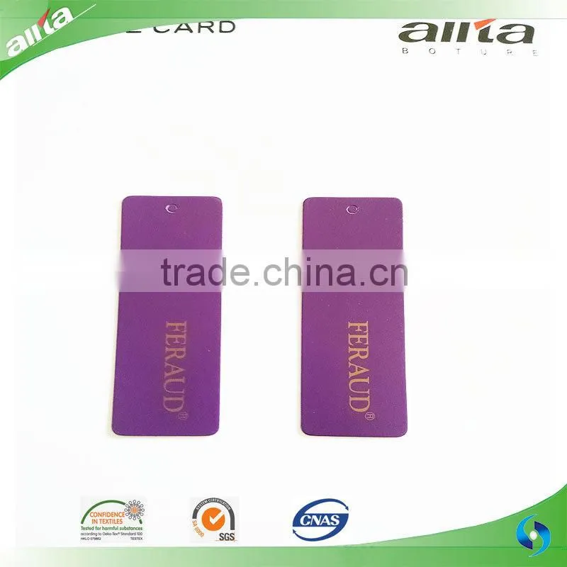 Allta Group China cheap make high quality knickers' hang tag paper hanging tags with your logo design and brand name