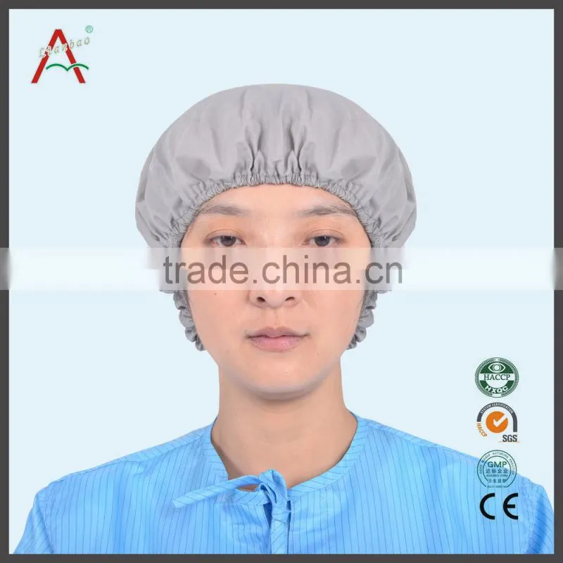 ESD cleanroom cotton cap with edge for coverall workwear