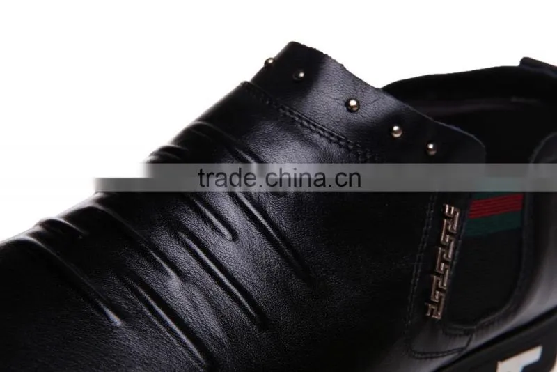 guangzhou genuine leather flat men shoes for sale