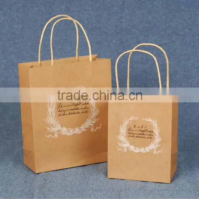Factory wholesale paper shopping bag kraft gift paper bag with low price