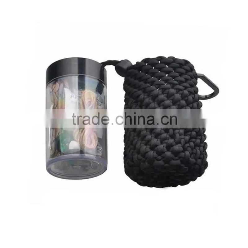 Wholesale outdoor hiking and fishing Paracord Bottle Survival Gear