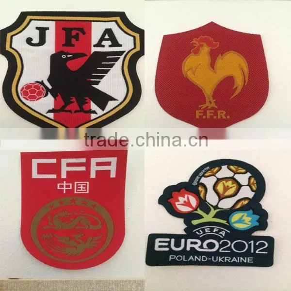 2014 OEM embroidery woven patch for jersey ,soccer patch