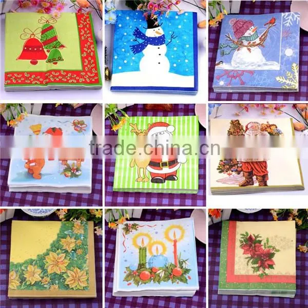high quality logo printed colorful feature paper napkins for dinner