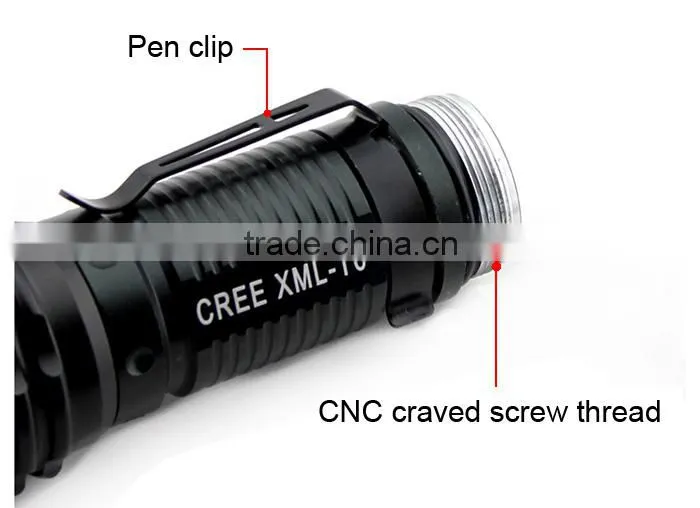GOREAD Y44 High bright rechargeable focusable XML T6 LED mini led torch