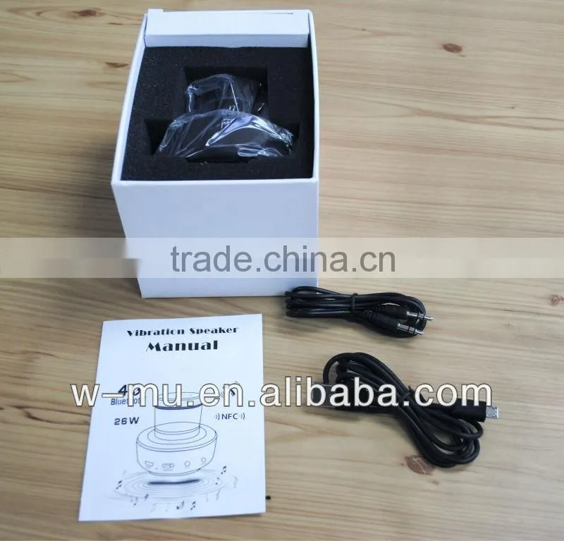 Market Futian Speaker, Bluetooth 26 watt Vibration Speaker with Micro USB Power Supply