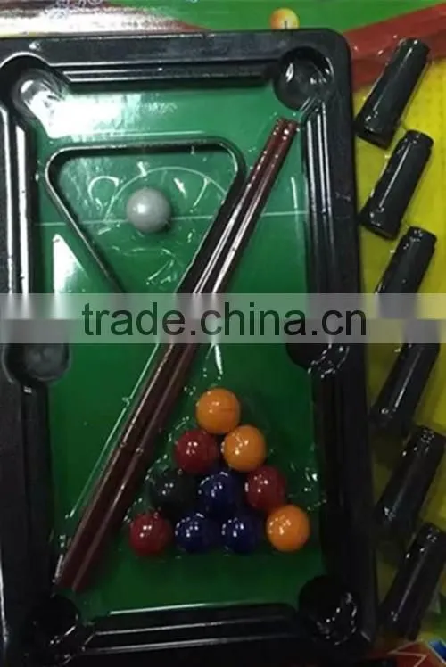 Hot Selling Plastic Mini snooker game funny Pool Table with colorful ball and billiard cue cheapest price