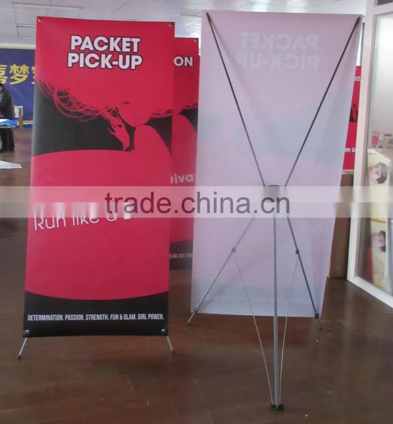 custom X display banner, portable display banner
