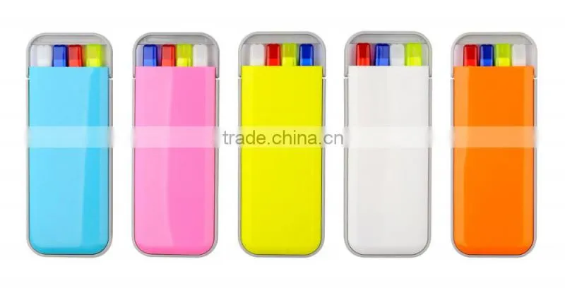 popular school&gift pen set, 3 in 1 pen, highlighter pen
