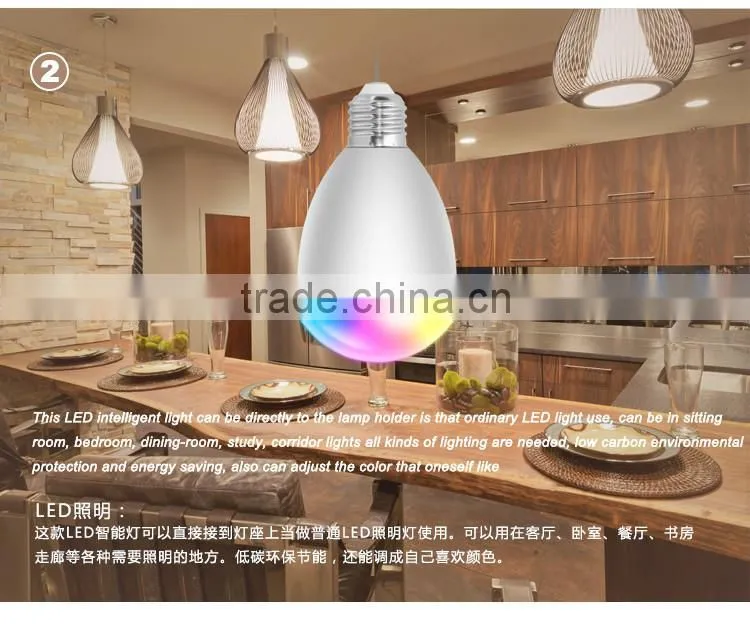 Timer+Group+Music Android IOS RGBW Wifi Bluetooth Smart led bulb lighting,led light bulb,led bulb lighting