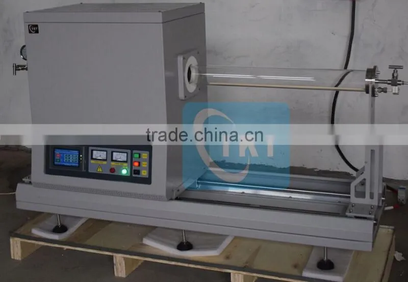 1200C laboratory heat treatment quartz tube furnace/ horizontal tube furnace for sale