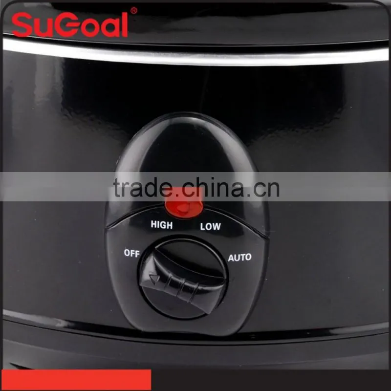 3.5L black outer SS ceramic slow cooker for France market