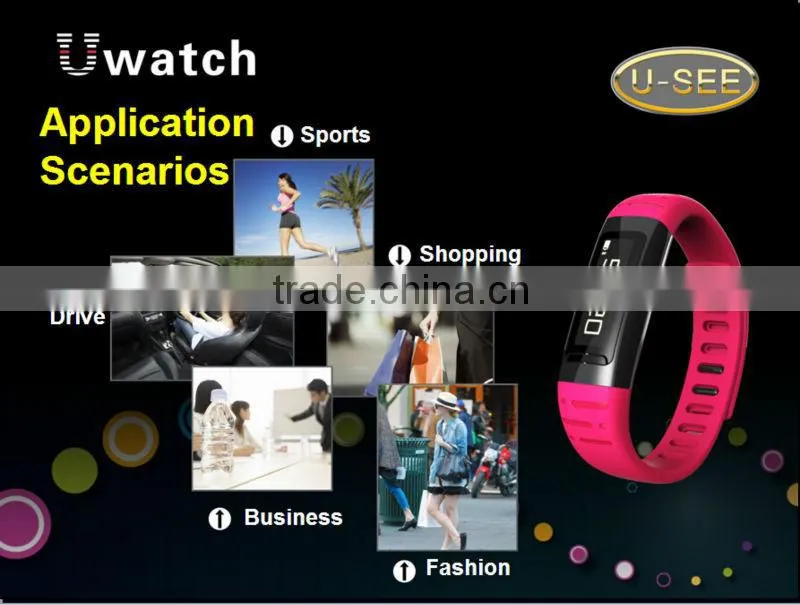U9 Uwatch 2014 New Smart waterproof pedometer watch , pedometers with stop watch smart bluetooth