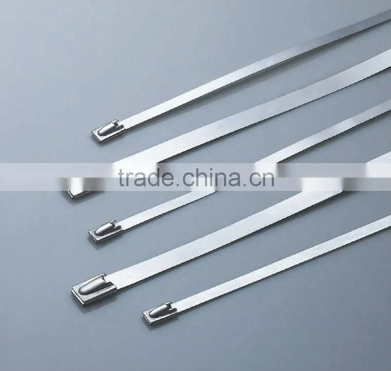Supply 7.6*450 Stainless Steel Cable Tie /ladder type stainless steel ties/universal clamping band