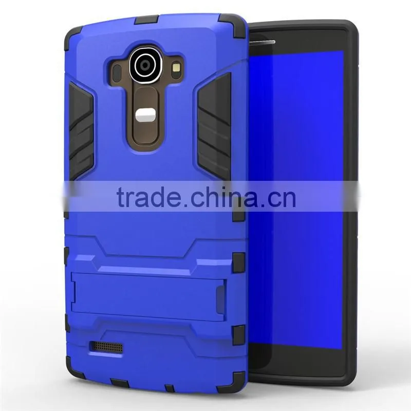 Hot Selling Hybrid Kickstand TPU PC Armor Case Iron Man Cellphone Case For LG G4 Note