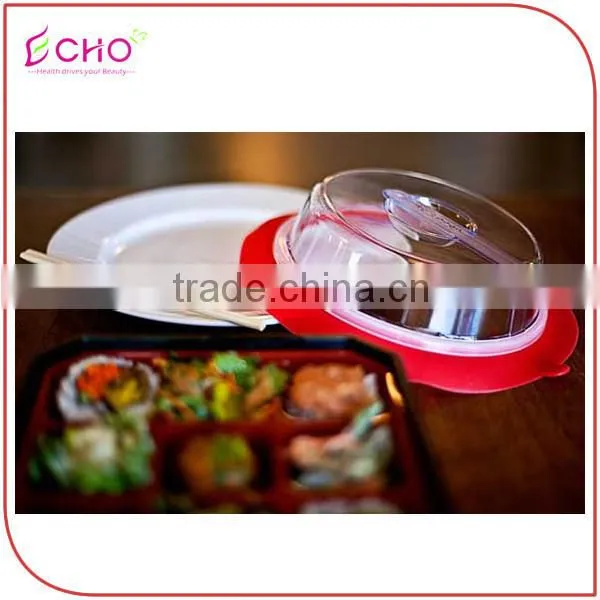 Universal Foldable Plate Topper Lid/Silicone Fresh Keep Lid with Airtight Suction