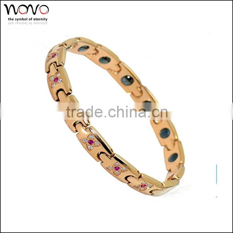 Latest design fashion 316 Stainless steel blood pressure magnetic bracelet
